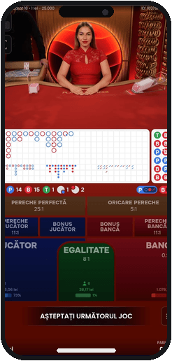 Baccarat live pe mobil