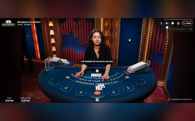 Masă de blackjack live cu dealer real