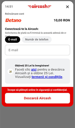 Pasul 3 pentru o depunere minimă de 10 lei la cazinou online