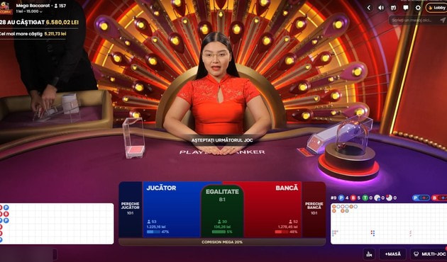 Mega Baccarat la TopBet Casino