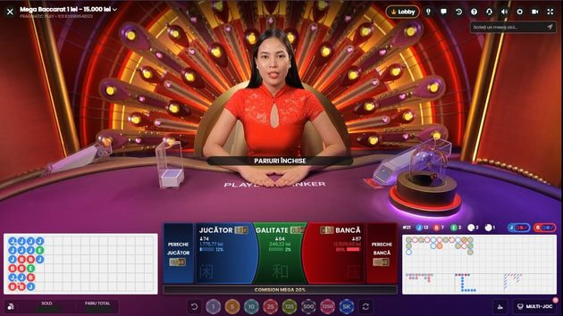 Mega Baccarat la Swiper Casino