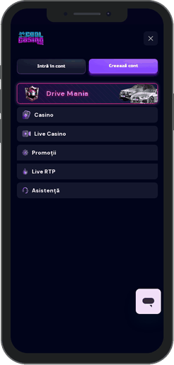 Meniul lateral Cool Casino pe mobil