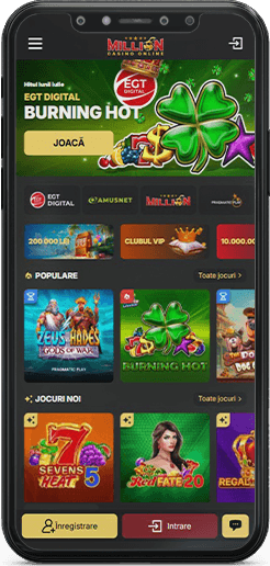 Pagina principală Million Casino pe mobil