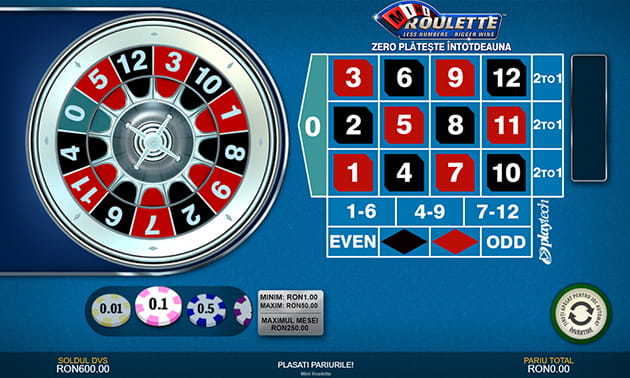 Ruleta Mini varianta clasica online