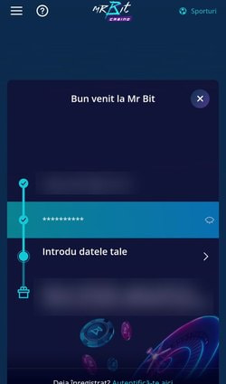 Deschiderea contului la un cazinou online autorizat de ONJN, cu e-mail și parolă