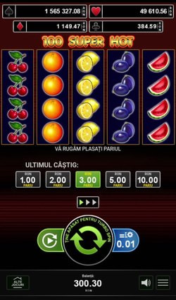 Butonul de rotire la un slot pe bani reali, cu miza aleasă