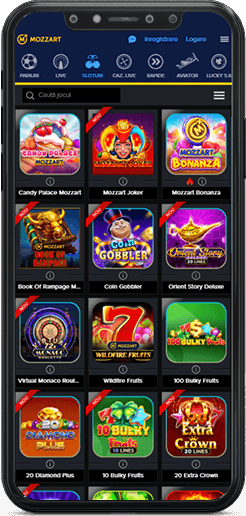 Categoria de sloturi la Mozzart Casino pe mobil