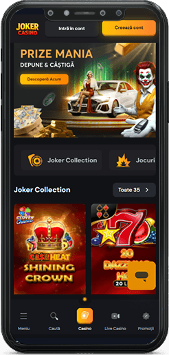 Pagina principală pe mobil la Joker Casino