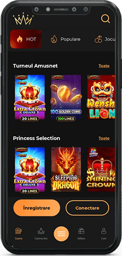 Pagina principală Princess Casino pe mobil