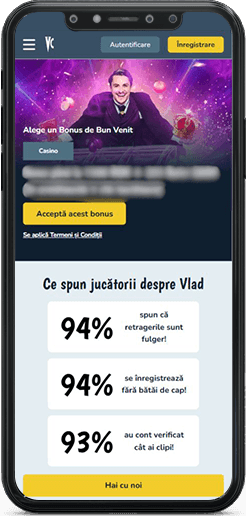 Pagina principală Vlad Cazino pe mobil