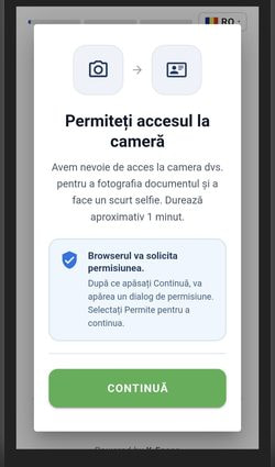 Pasul 5 permiterea accesului la camera telefonului