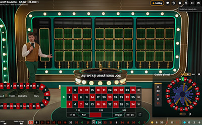 Power Up Roulette live la MaxBet Casino