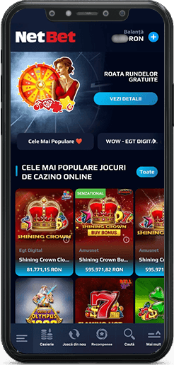 Pagina principală NetBet Casino pe mobil
