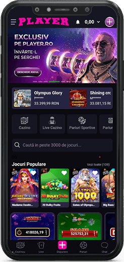 Pagina principală Player Casino pe mobil