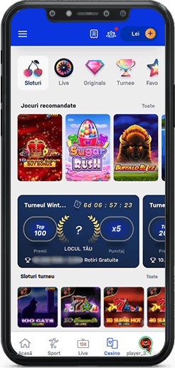 Pagina principală Winner Casino pe mobil