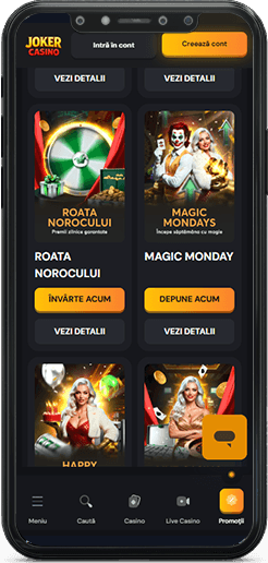 Secțiunea Promoții pe mobil la Joker Casino
