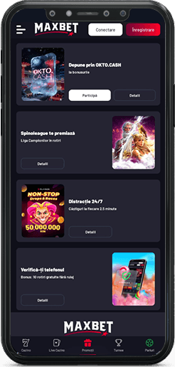 Promoții în aplicația MaxBet