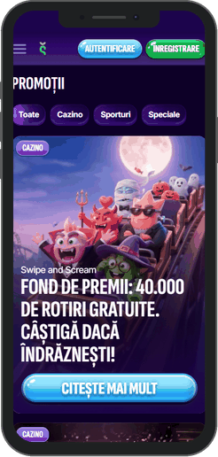 Pagina de promoții Swiper pe telefon