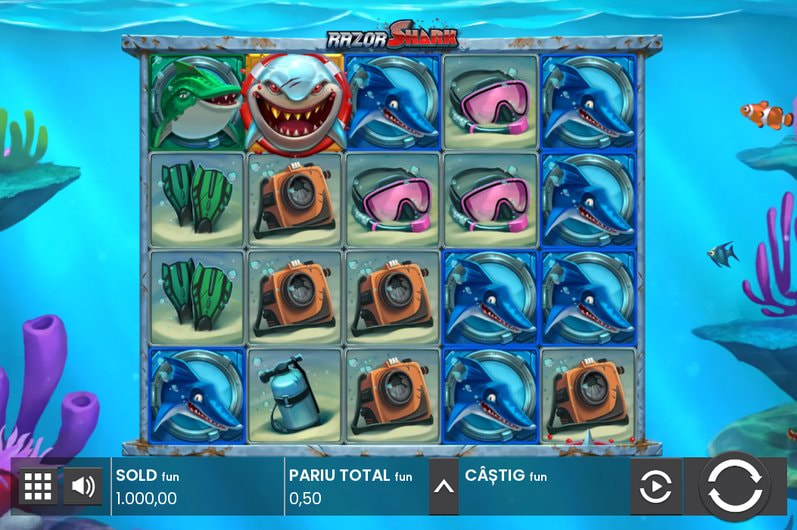 Slotul Razor Shark, unde poți juca rotirile cumpărate cu puncte