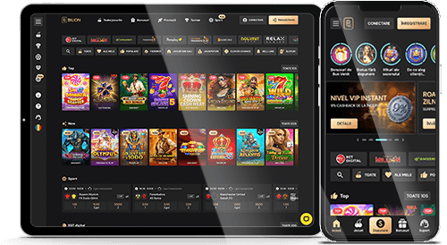 Aplicația Bilion Casino deschisă pe telefon