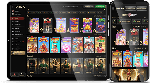 Site-ul Don.ro Casino deschis în browserul telefonului
