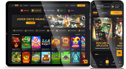 Aplicația Joker Casino deschisă pe telefon