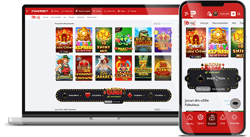 Site-ul cazinoului Powerbet pe desktop și mobil