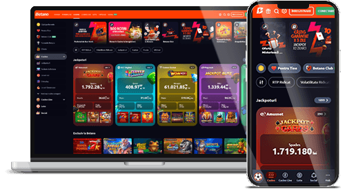 Site-ul cazinoului Betano pe desktop și mobil