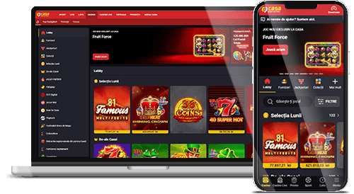 Site-ul cazinoului Casa Pariurilor pe desktop și mobil