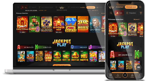 Site-ul cazinoului Princess Casino pe desktop și mobil