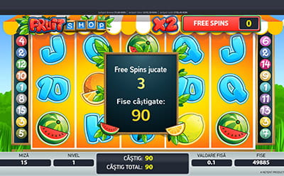 Runde gratuite la Fruit Shop slot