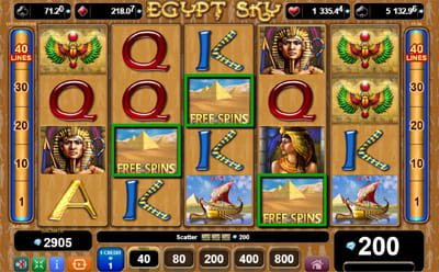 Runde gratuite Egypt Sky