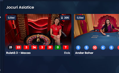Selecție efbet casino asiatice live