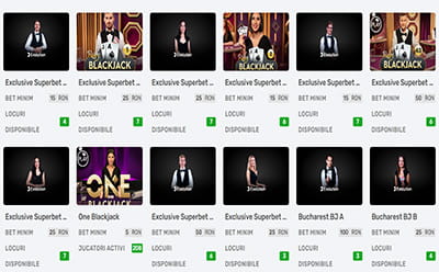 Selecție Superbet Casino Blackjack live
