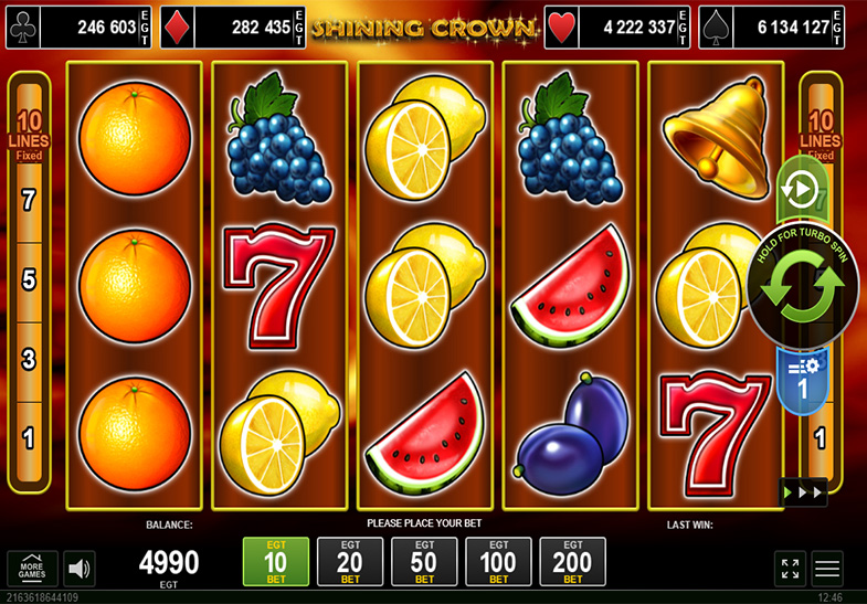 Shining crown slot online