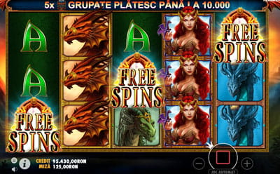 Funcția Scatter la slotul Dragon Kingdom