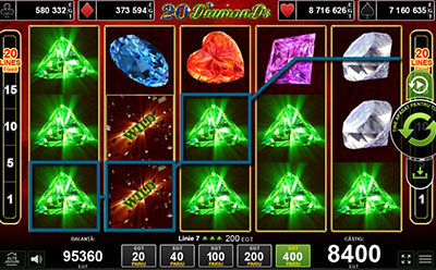 20 Diamonds slot câștig mare