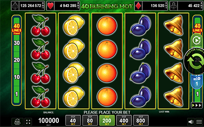 40 Burning Hot slot pe mobil