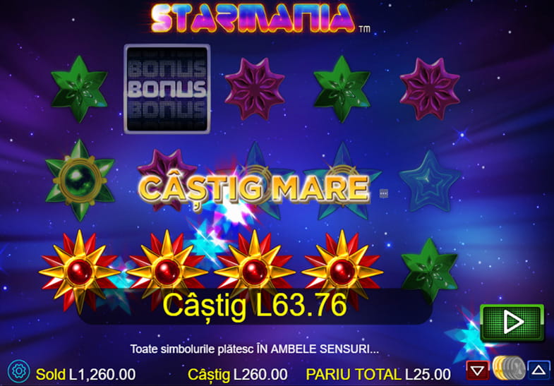 Jucați varianta demo a slotului Starmania