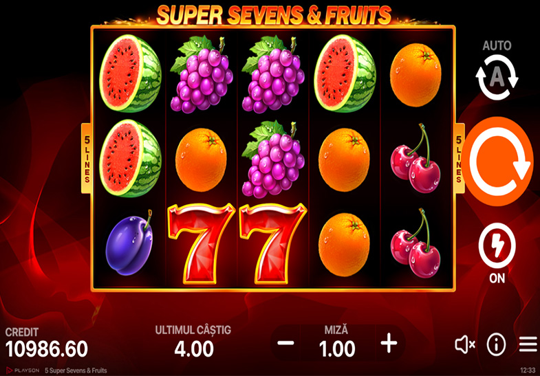 Super Sevens and Fruits slot online