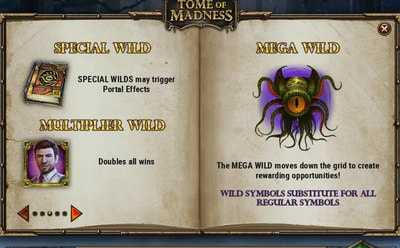 Simbolurile Wild speciale de la slotul Tome of Madness