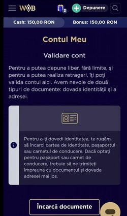 Verificarea contului de jucător pentru rotiri gratuite