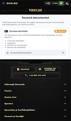 Verificarea contului de jucător