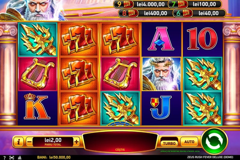 Slotul Zeus Rush Fever Deluxe la TopBet Casino