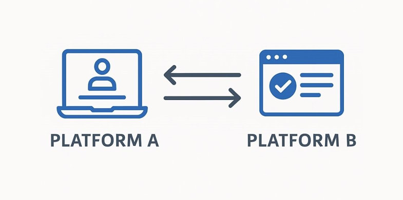 Explicație grafică pentru sistemul platform to platform.