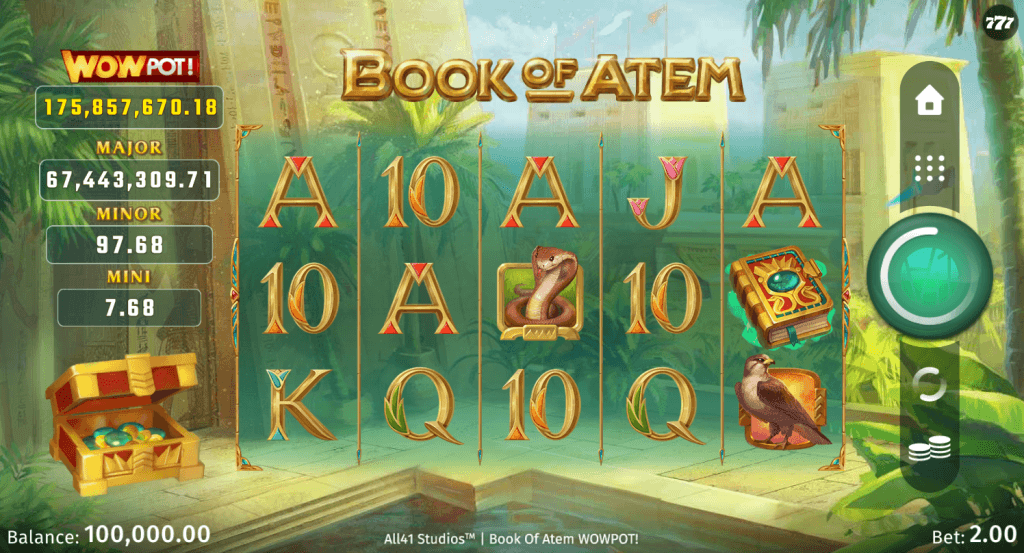Jackpot progresiv Book of Atem