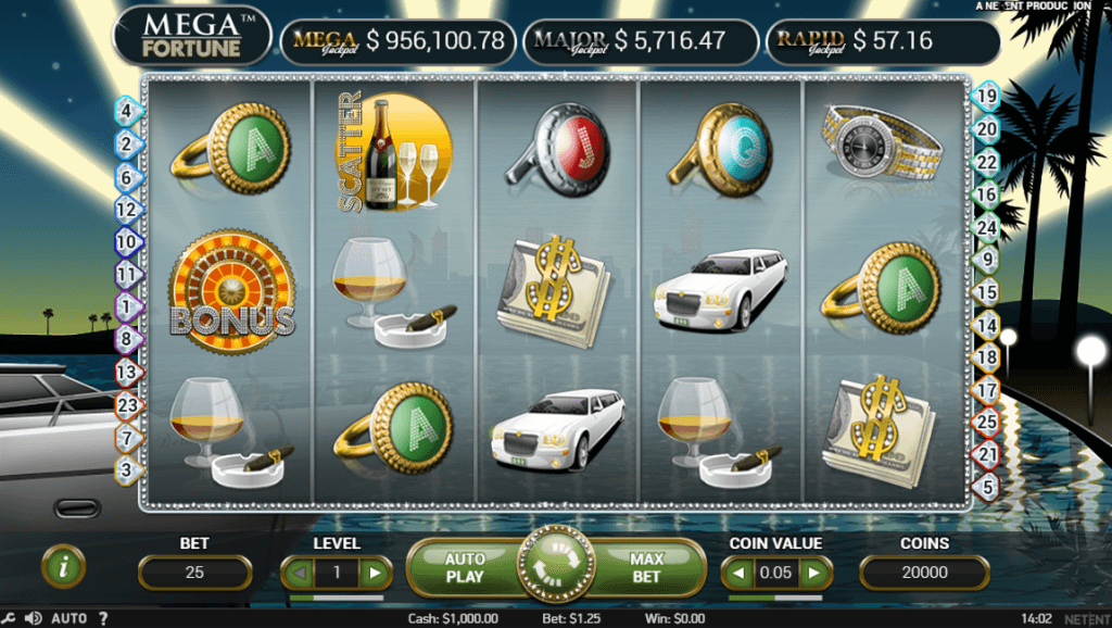 Jackpot progresiv Mega Fortune