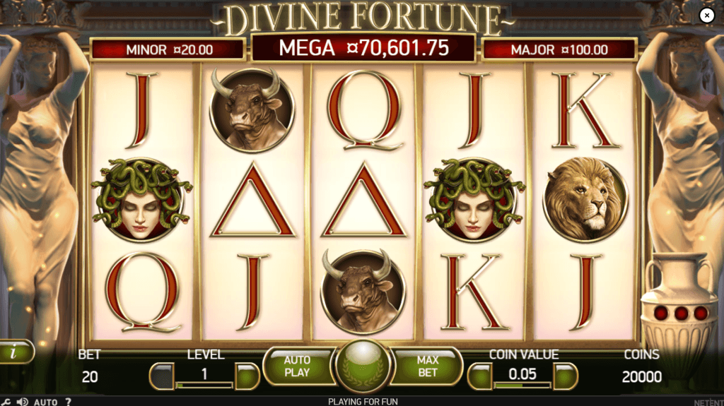 Jackpot progresiv Divine Fortune
