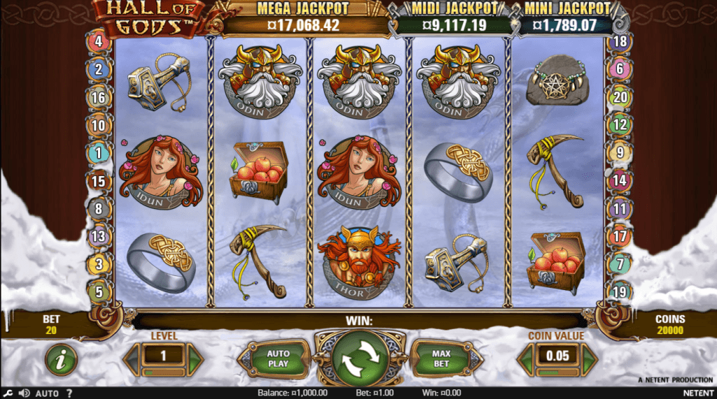 Jackpot progresiv Hall of Gods
