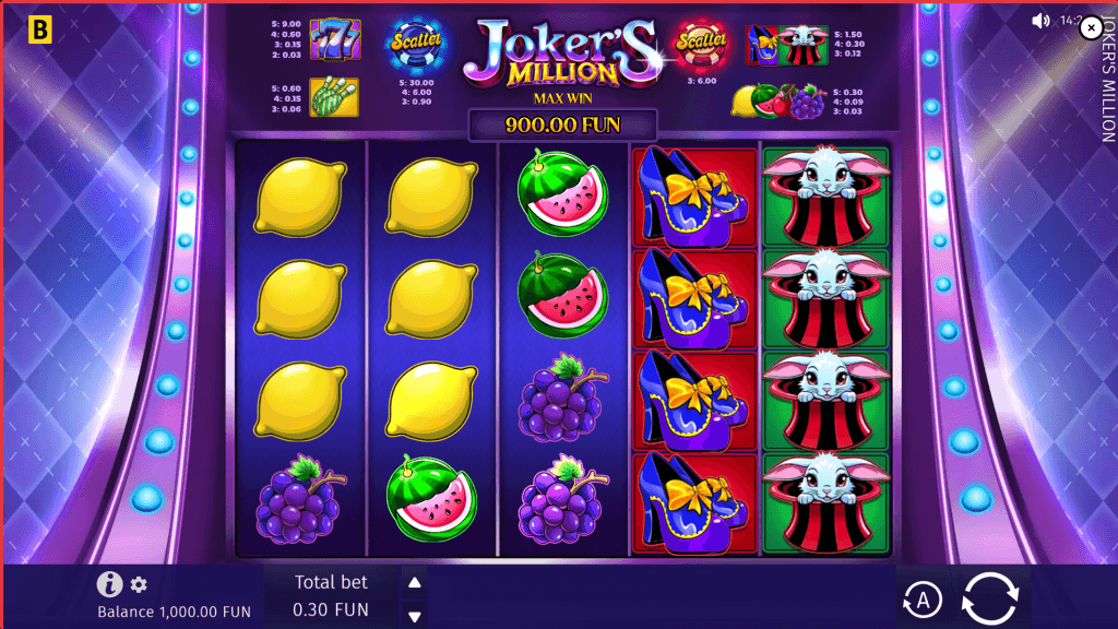 Jackpot progresiv Joker's Million